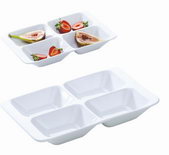 Miska porcelán GUSTITO 24x15cm podélná dělená 4 díly
